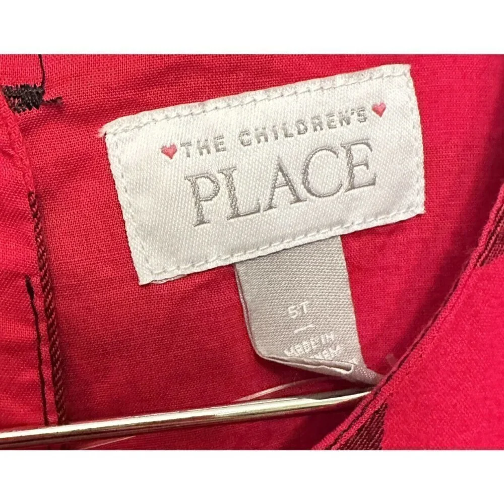The Children’s Place Toddler Girls Buffalo Red Black Plaid 5T Dress TCP New - Picture 9 of 10